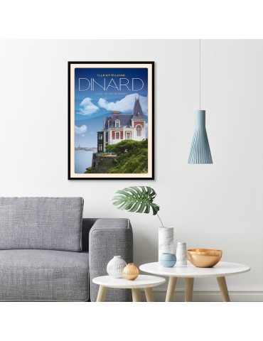 Dinard - La Villa des roches brunes - Poster affiche – image encadrée 2