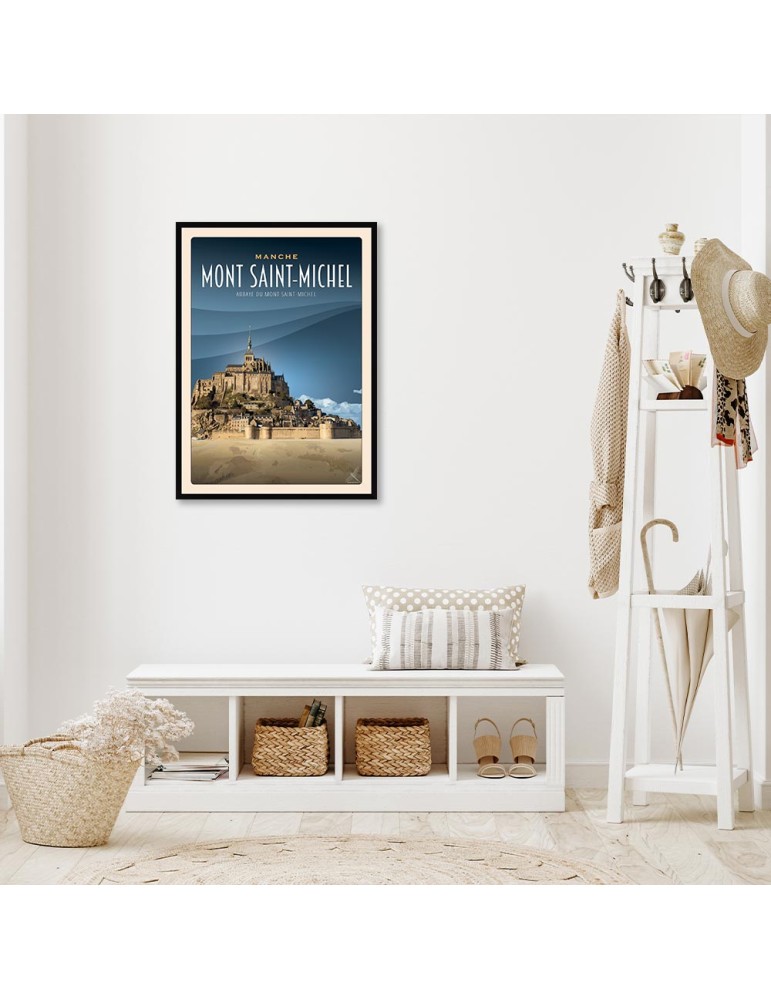 Abbaye du Mont-Saint-Michel - Poster affiche – image encadrée