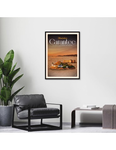 Carantec - L'Île Louët "Château du Taureau" - Poster affiche – image encadrée 2