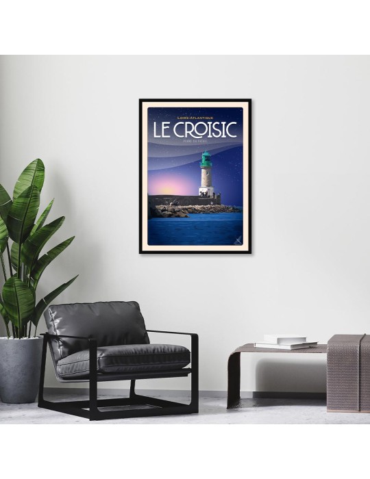 Le Croisic - Phare du Tréhic - Poster affiche – image encadrée
