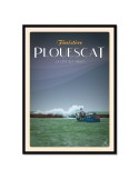 Plouescat La Côte des sables - Poster affiche – image encadrée