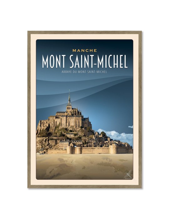 Abbaye du Mont-Saint-Michel - Poster affiche – image encadrée