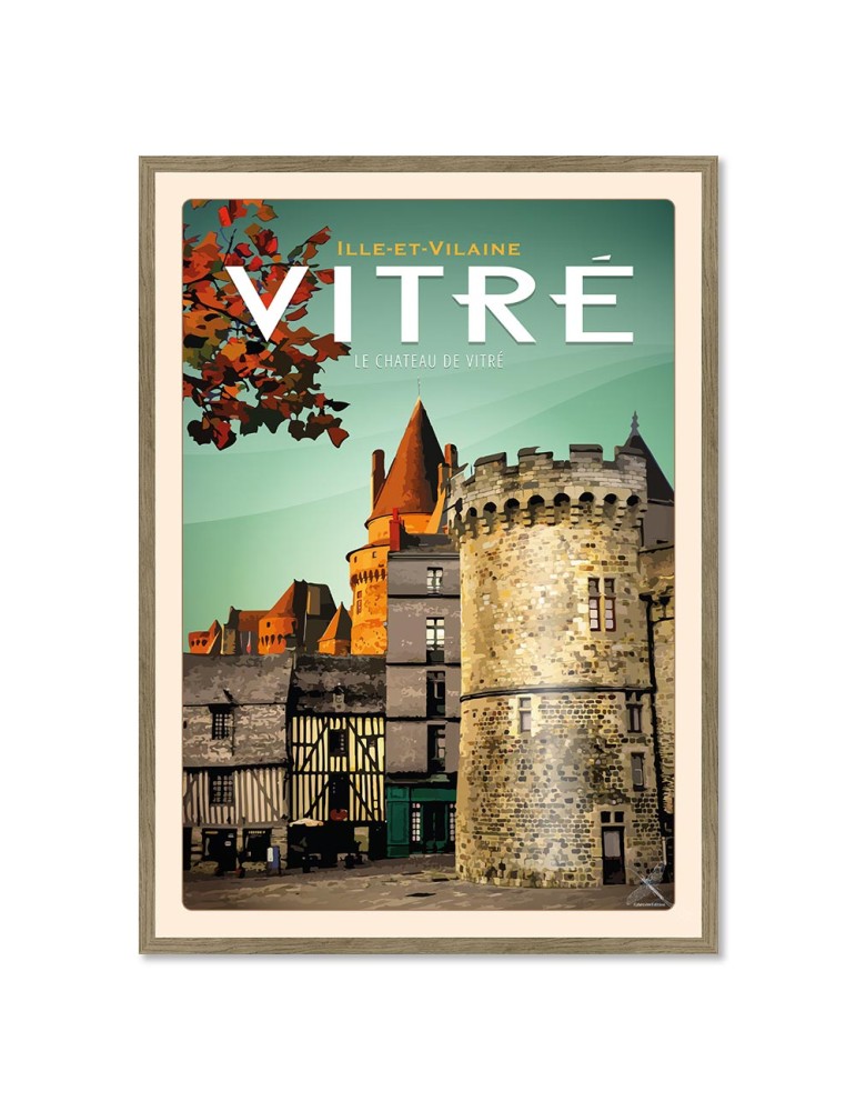 Vitré - Le château - Poster affiche – image encadrée