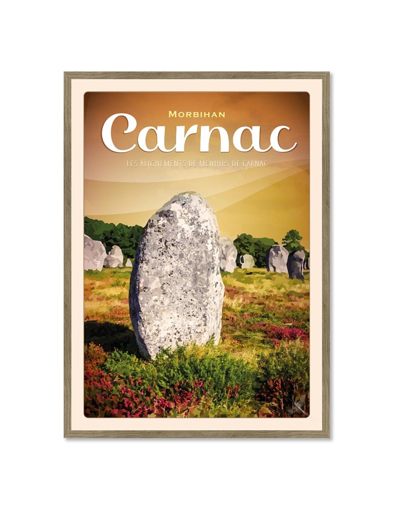 Alignement de Menhirs de Carnac - Poster affiche – image encadrée
