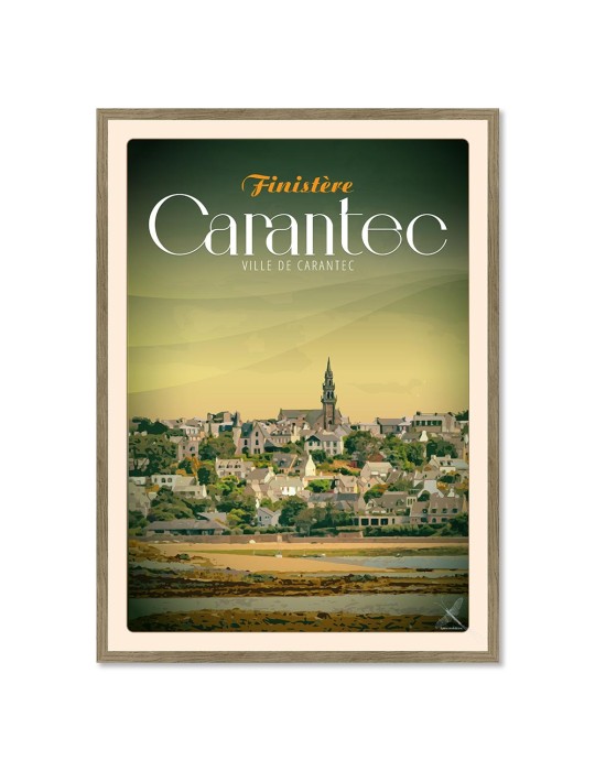 Ville de Carantec - Poster affiche – image encadrée