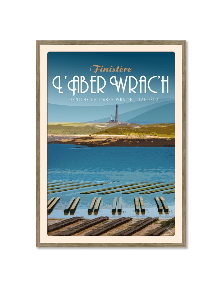 Corniche de l'Aber Wrac'h – Poster affiche – image encadrée