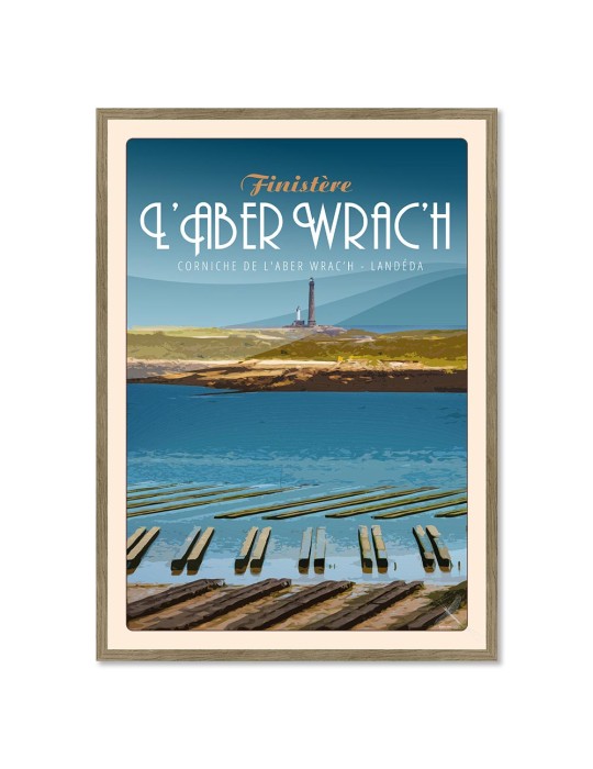 Corniche de l'Aber Wrac'h – Poster affiche – image encadrée