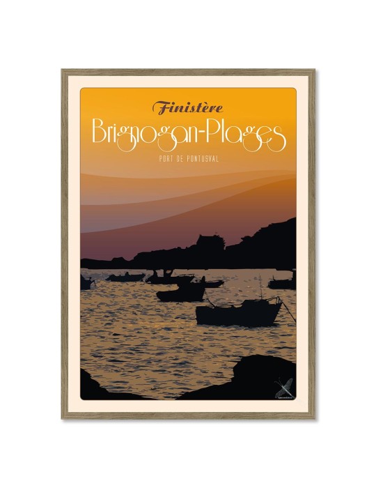 Brignogan-Plages Port de Pontusval – Poster affiche – image encadrée
