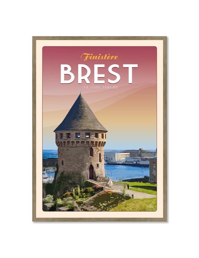 Brest La Tour Tanguy – Poster affiche – image encadrée