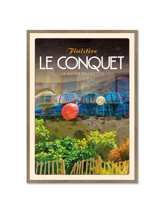 Le Conquet La Maison du Caseyeur – Poster affiche – image encadrée