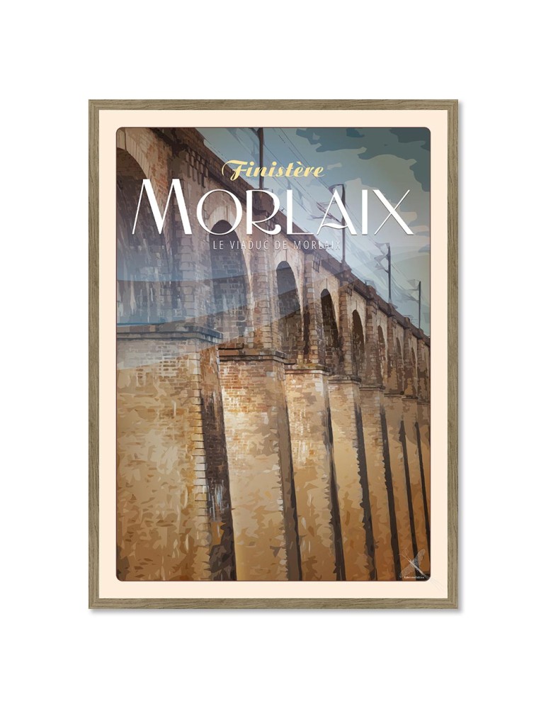 Morlaix Le Viaduc - Poster affiche – image encadrée
