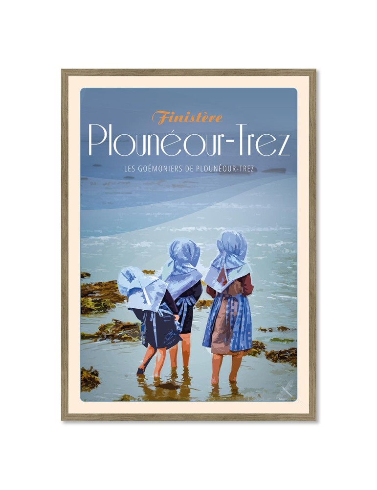 Plonéour Trez Fête des Goémoniers - Poster affiche – image encadrée
