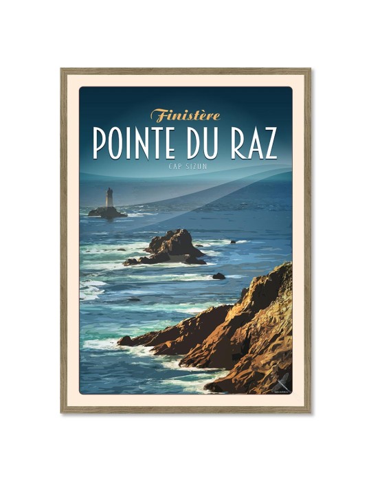 Pointe du Raz - Cap Sizun - Poster affiche – image encadrée