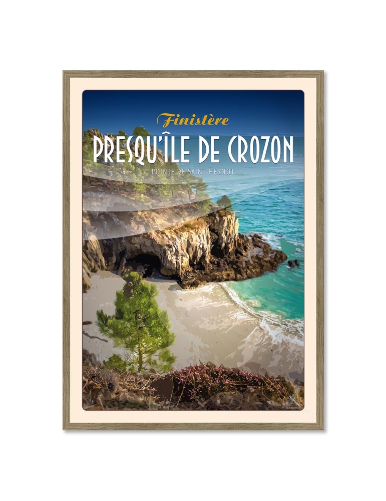 Presqu'île de Crozon - Pointe Saint Hernot - Poster affiche – image encadrée