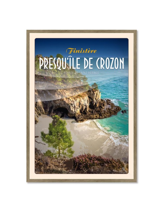 Presqu'île de Crozon - Pointe Saint Hernot - Poster affiche – image encadrée