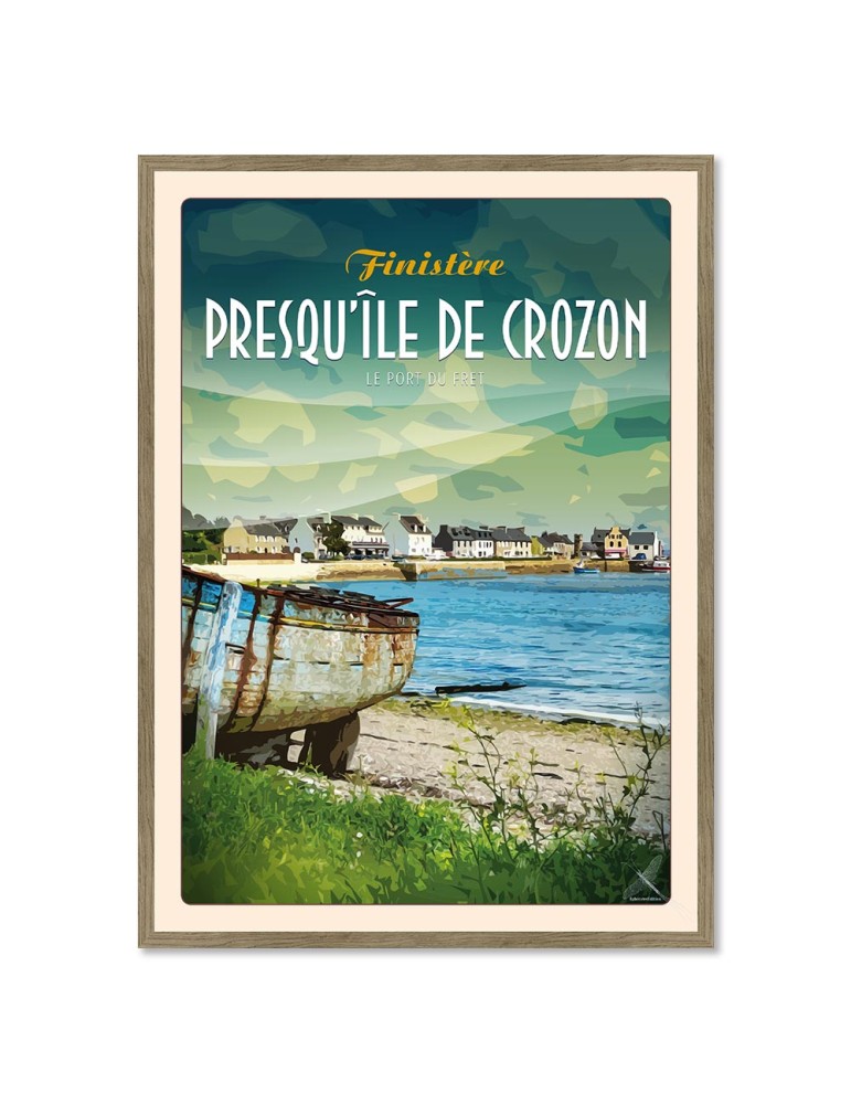Presqu'île de Crozon - Port du Fret - Poster affiche – image encadrée