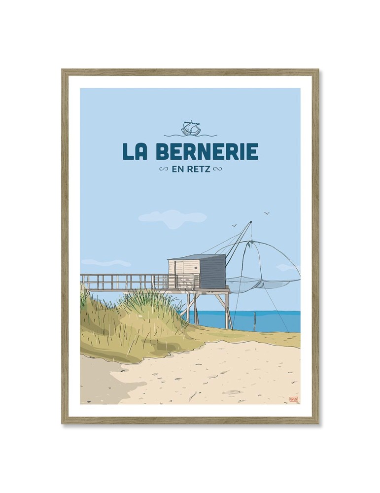 Bernerie-en-Retz – Poster affiche – image encadrée
