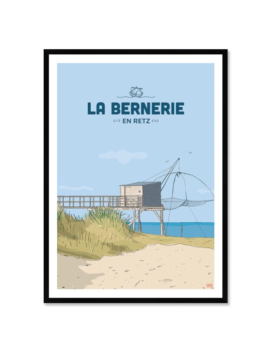 Bernerie-en-Retz – Poster affiche – image encadrée