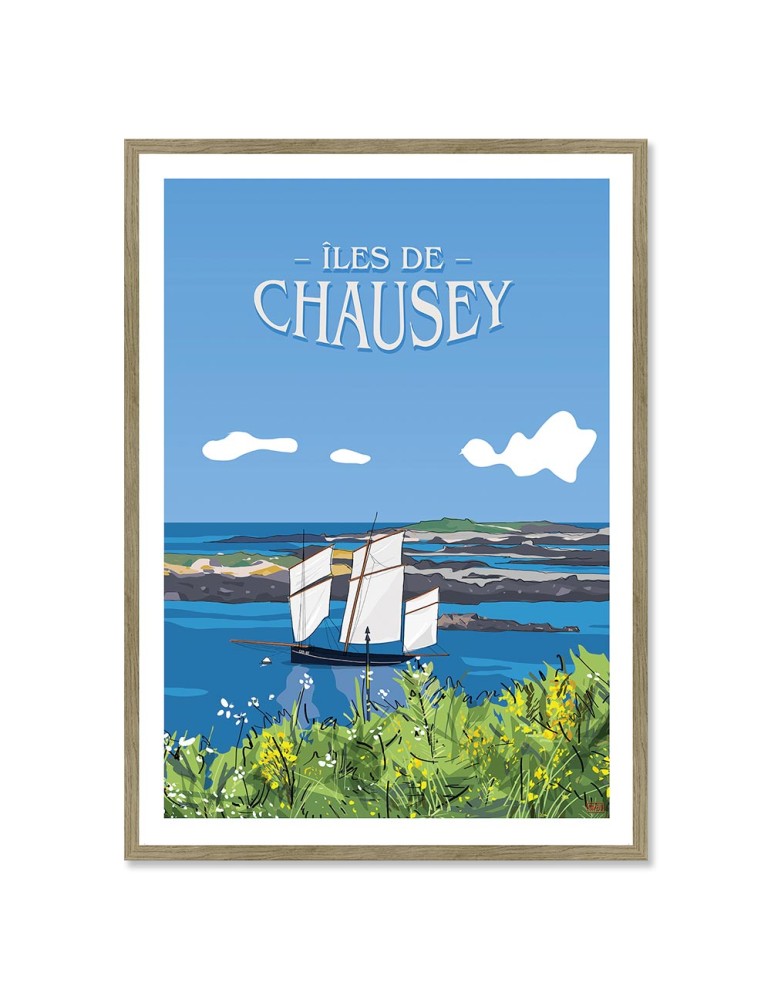 Ile de Chausey – Poster affiche – image encadrée