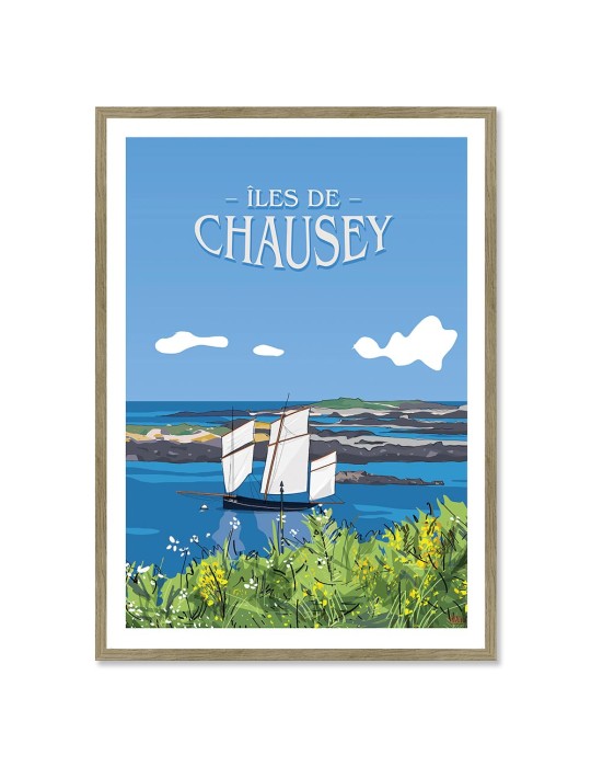 Ile de Chausey – Poster affiche – image encadrée