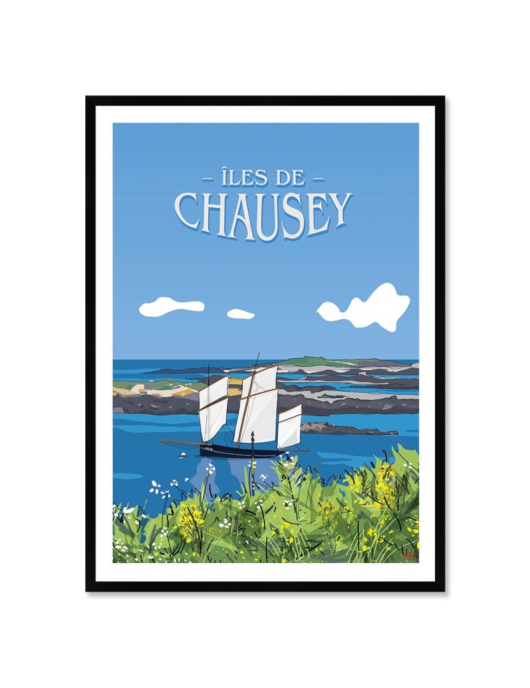 Ile de Chausey – Poster affiche – image encadrée