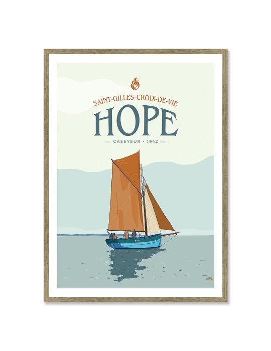 Hope - Saint Gilles Croix de vie – Poster affiche – image encadrée