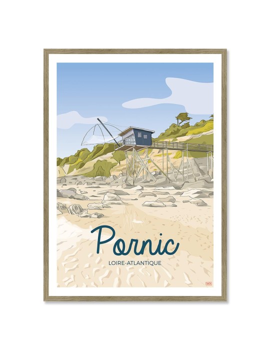 Pornic - Loire Atlantique – Poster affiche – image encadrée