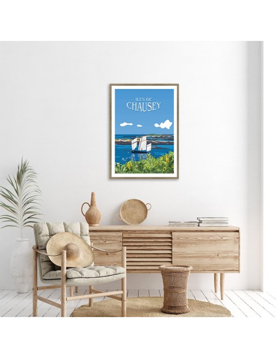 Ile de Chausey – Poster affiche – image encadrée