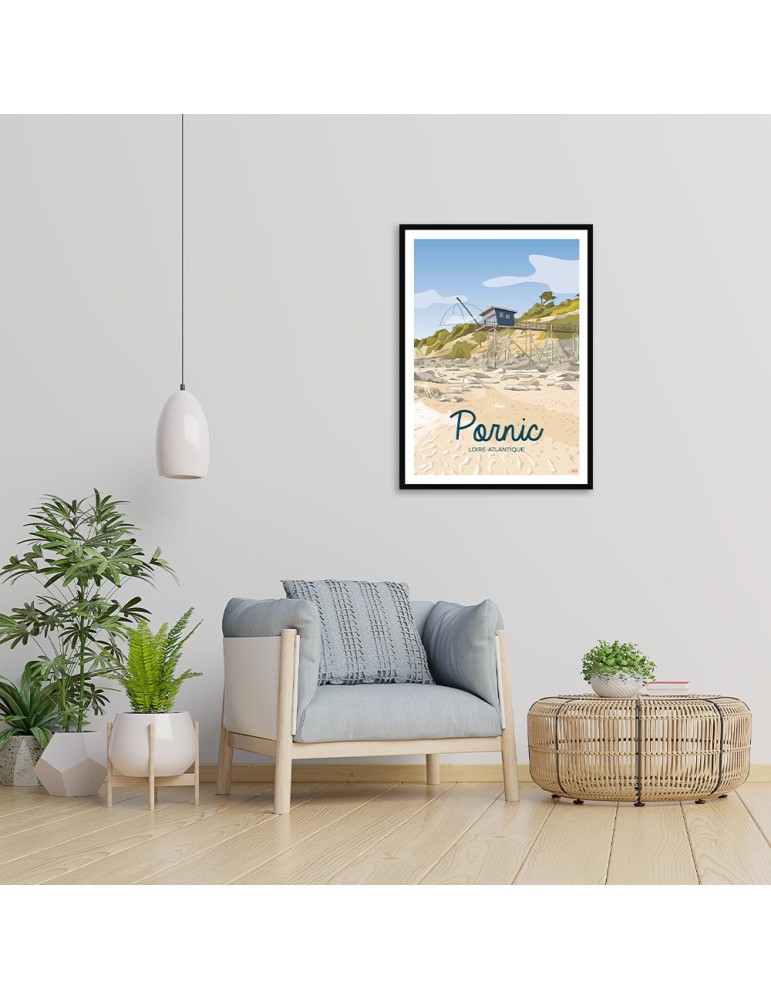 Pornic - Loire Atlantique – Poster affiche – image encadrée