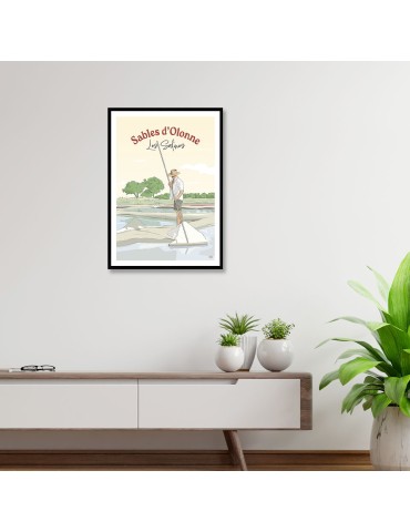 Sables d'Olonne - Les Salines – Poster affiche – image encadrée 2