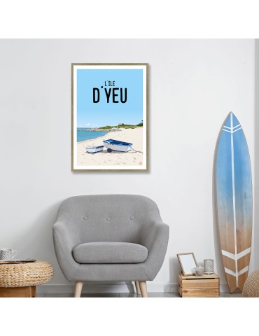 Ile d'Yeu plage – Poster affiche – image encadrée 2