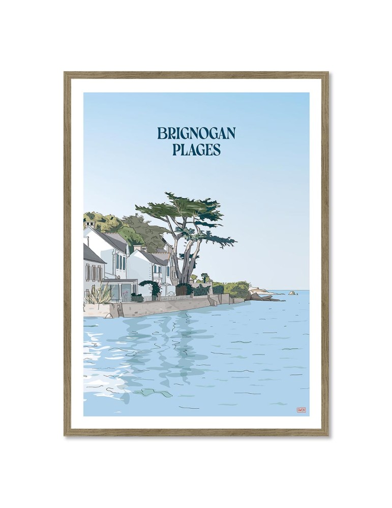 Brignogan Plages – Poster affiche – image encadrée