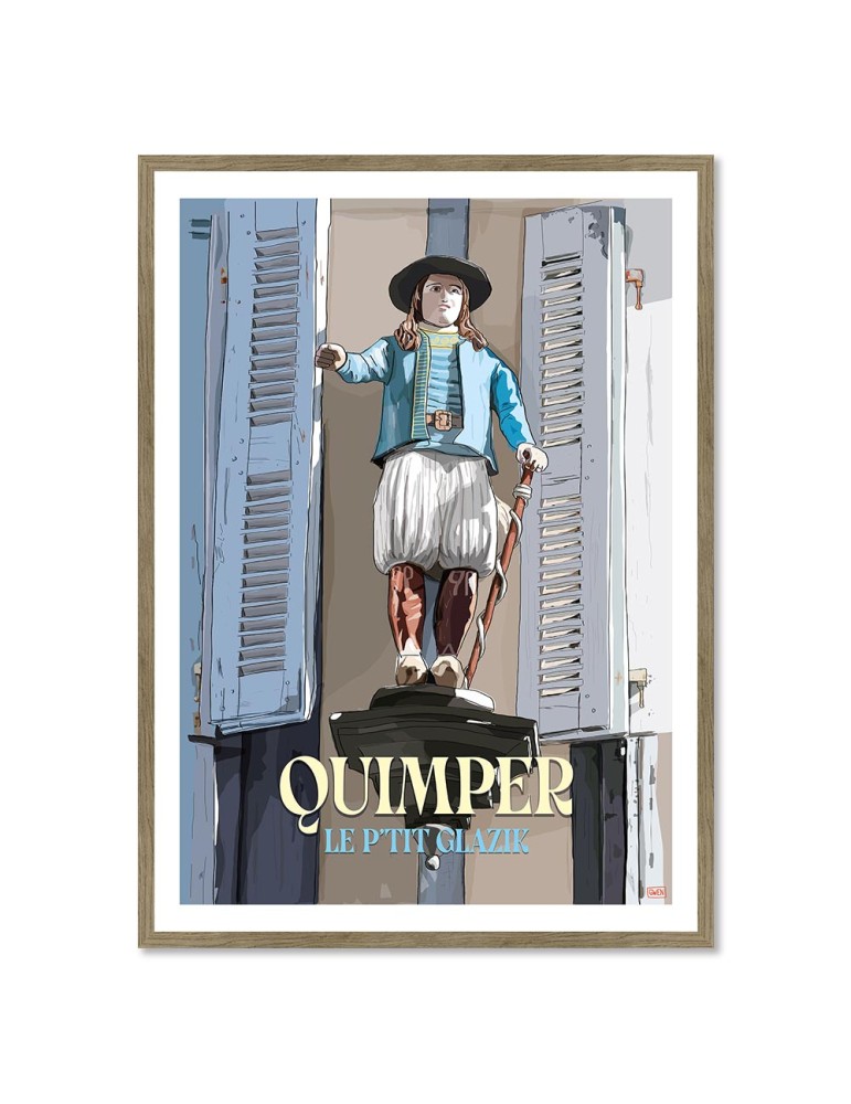 Glazik - Quimper – Poster affiche – image encadrée
