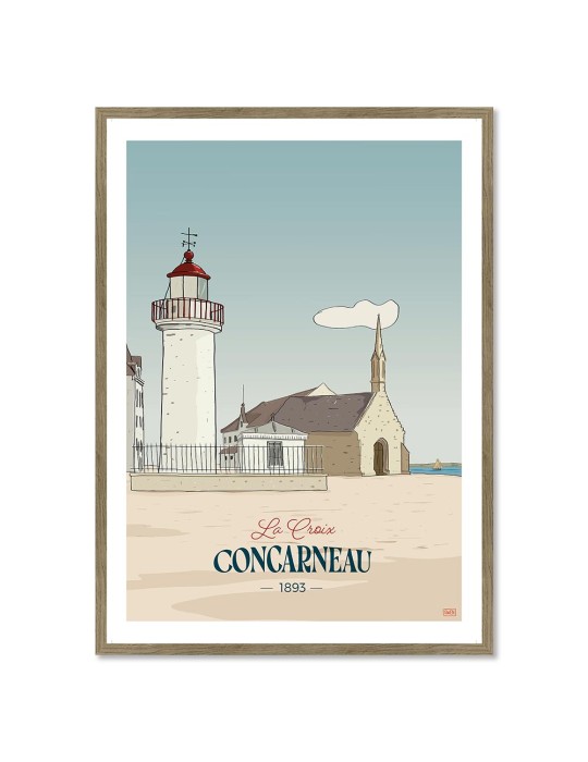 La Croix - Concarneau – Poster affiche – image encadrée