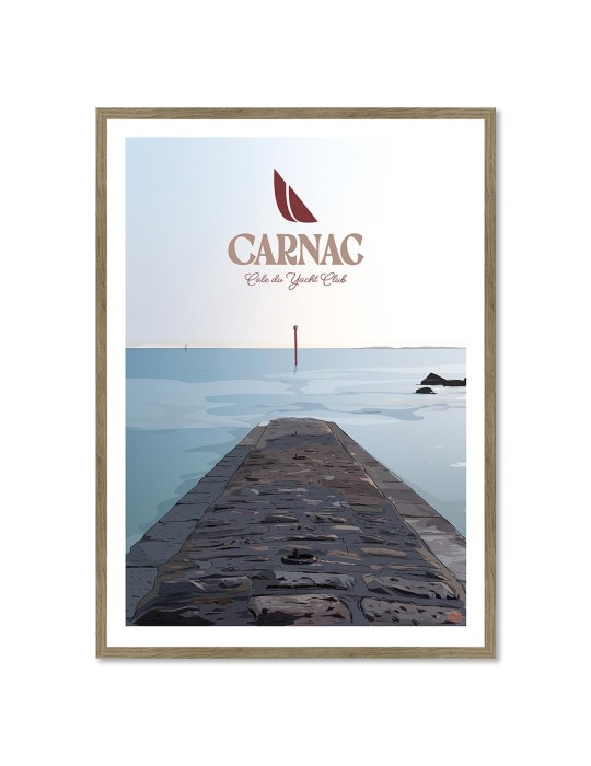 Carnac - Cale du Yacht Club – Poster affiche – image encadrée