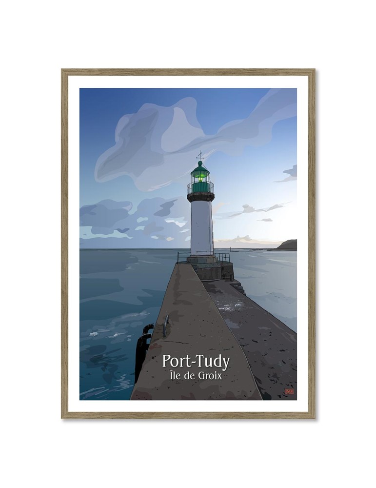 Ile de Groix - Port Tudy – Poster affiche – image encadrée