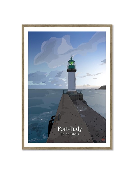 Ile de Groix - Port Tudy – Poster affiche – image encadrée