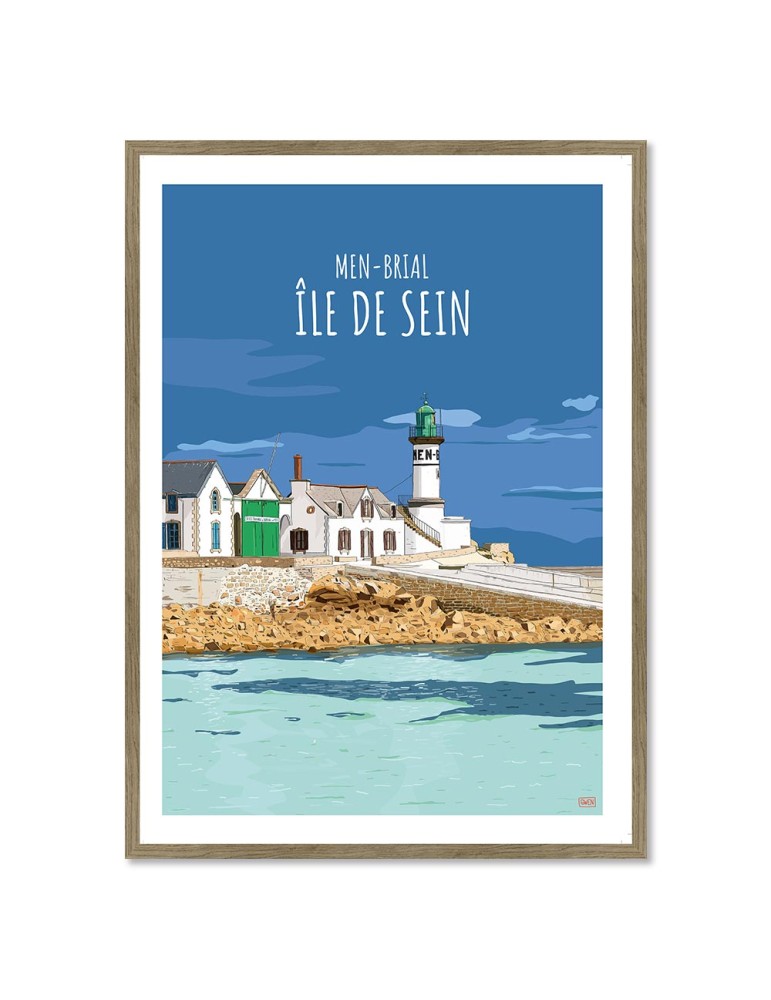 Ile de Sein - Men Brial – Poster affiche – image encadrée