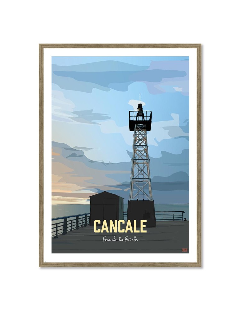 Cancale - Feu de la houle – Poster affiche – image encadrée