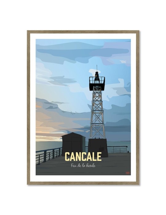 Cancale - Feu de la houle – Poster affiche – image encadrée