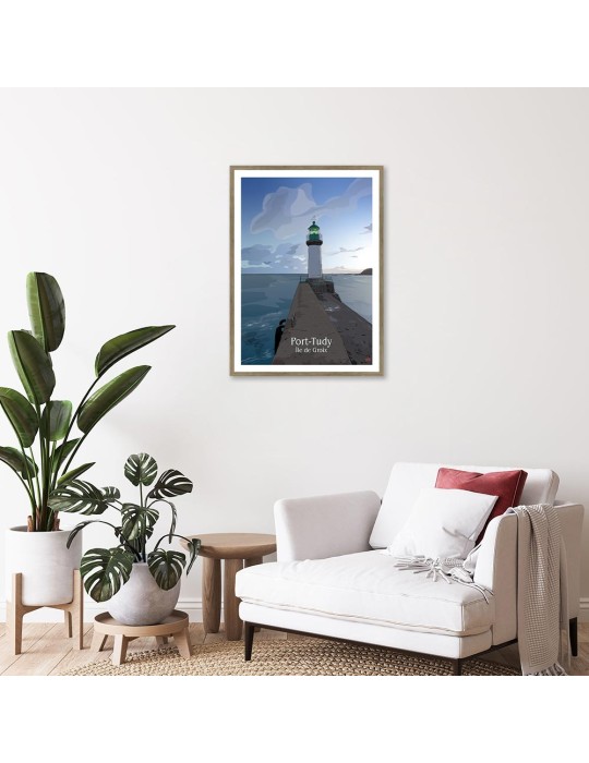Ile de Groix - Port Tudy – Poster affiche – image encadrée