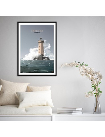 Le Phare du Four - Mer d'Iroise – Poster affiche – image encadrée 2