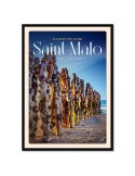 Saint-Malo - La Chaussée du Sillon - Poster affiche – image encadrée