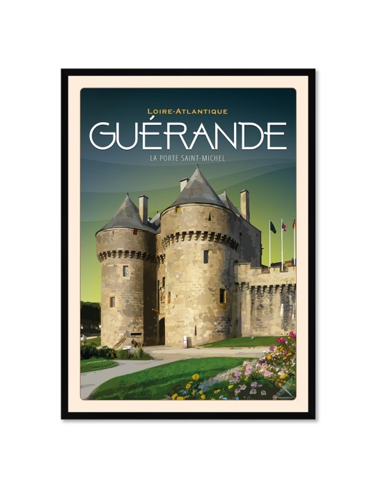 Guérande - La Porte Saint-Michel - Poster affiche – image encadrée