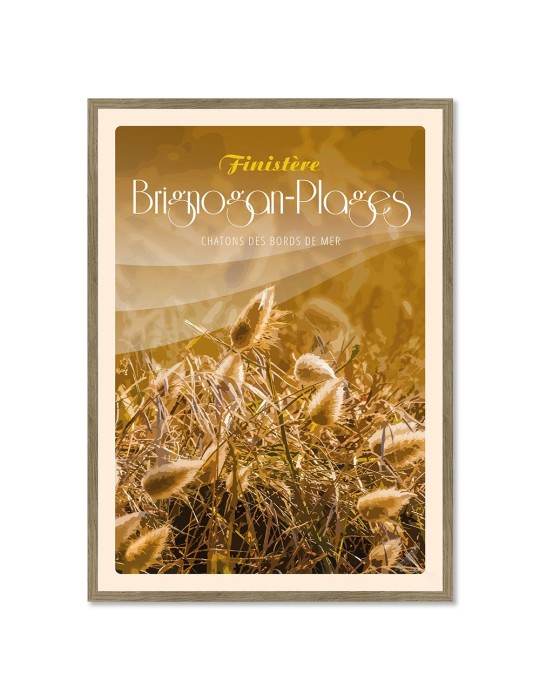 Brignogan-Plages Châtons au bord de mer - Poster affiche – image encadrée