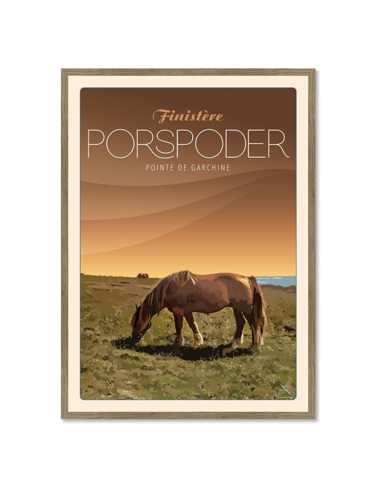Porspoder Pointe de Garcine - Poster affiche – image encadrée