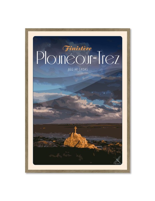 Plonéour-Trez Beg Ar Croas - Poster affiche – image encadrée