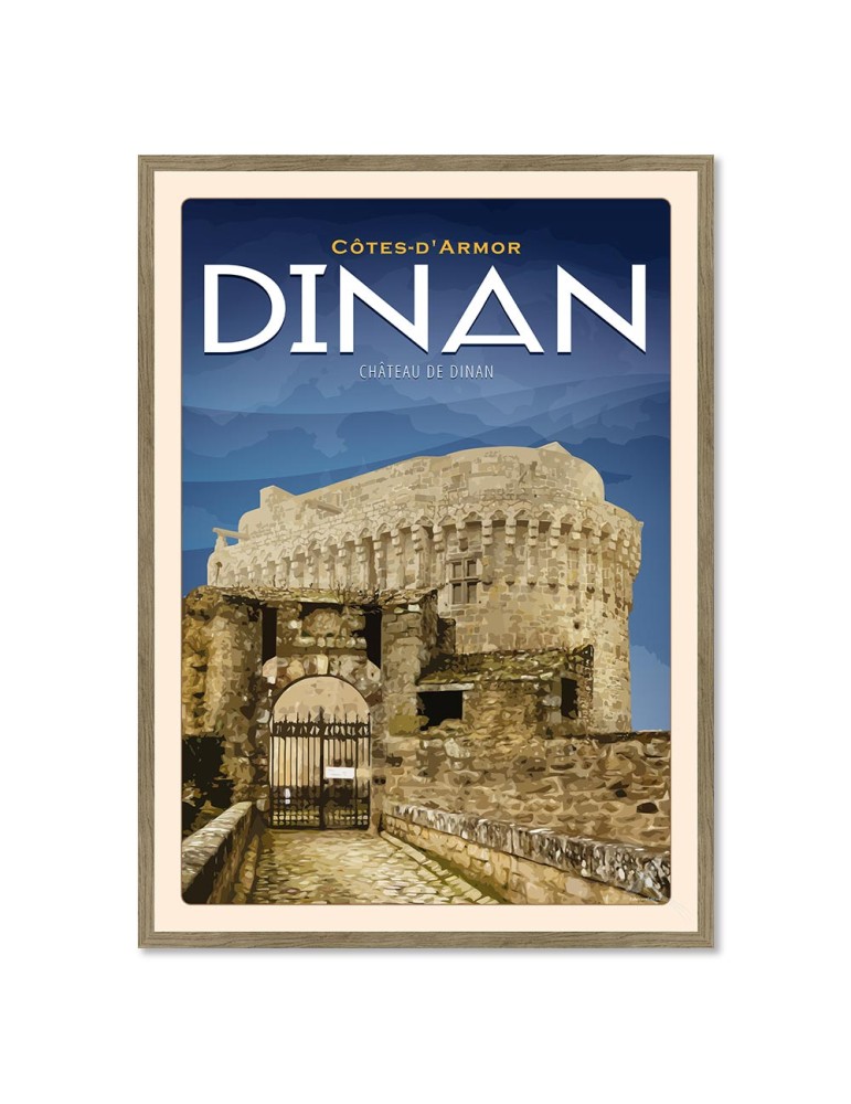 Dinan - Château - Poster affiche – image encadrée