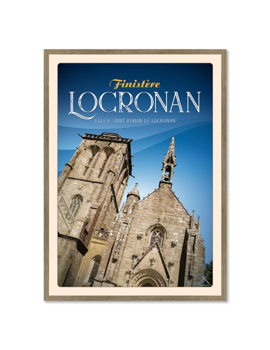 Locronan - Eglise Saint Renan - Poster affiche – image encadrée