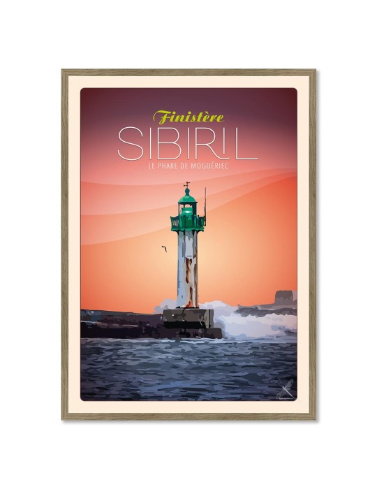 Sibiril- Phare de Moguériec - Poster affiche – image encadrée